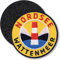 Klettpatch - Nordsee Wattenmeer 62 mm gestickt/Klett-Patch Patch Patches Klett Abzeichen auf Kleidung Rucksack/Leuchtturm Meer Strand Küste Urlaub/Gelb