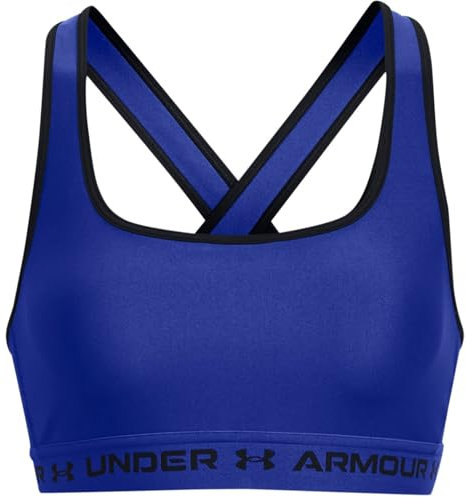 UA Crossback Mid Bra, Blue, XS