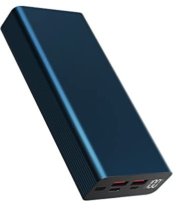 Power Bank 22.5W USB C Fast Charging 20000mAh Portable Charger PD3.0 QC4.0 Portable Battery Pack for iPhone Samsung Huawei Tablet and More (Blue)