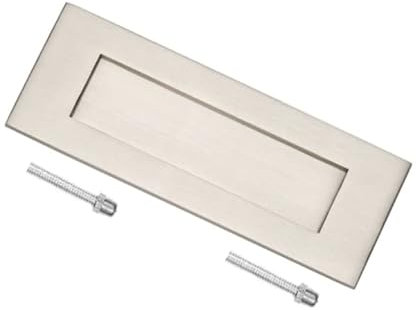 TERF® 250mm X 75mm Traditional Type Letter Plate Brushed Nickel 250mm X 75mm (10'' X 3'') Letter Postal Box Cover Plate Including Fixing Screw