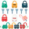 Wisplye Coche de Juguete con Cerradura y Llave para Niños, 6 Piezas Montessori Juguetes Educativos de Combinación de Números, Regalo para Niño Niña 3 4 5+ Años