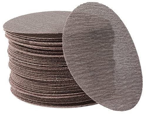 UPWOOD 50PCS 125mm 5 Inch Mesh Sanding Discs 150 Grit Hook & Loop, Dust Free Anti-Blocking Net Sandpaper Sheets for Car Body, Wood, Metal, Plastic, Paint, Adapts to All 125 mm Sander Grinder Polisher