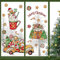 Yovkky Fensteraufkleber Merry Christmas, Lebkuchenmann, Lebkuchenmann, Süßigkeiten, Pfefferminze, Kekse, LKW, Dekoration, 2025, Neujahr, Winter, Urlaub, Party, Zuhause, Küche, Dekorationen
