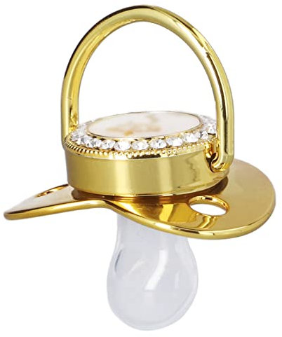 Kleinkind-Schnuller, Tragbarer Silikon-moderner Goldener Buchstabe-Schnuller-sicherer Vorzüglicher (Buchstabe M)