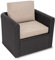 Sales Core Rattanmöbel Gartenmöbel Technorattan, 60x55x40 cm Loungemöbel Kissen Set für Rattan Korbsessel, Rückenlehne Sitz, Sitzkissen Outdoor Sitzpolster Gartenstuhl, Sitzauflage Rattan-Stuhl