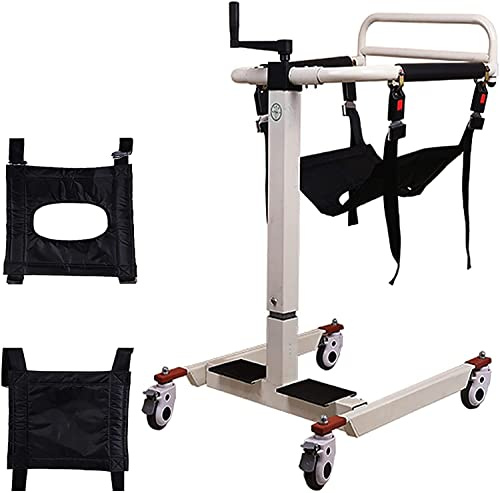 Patientenlifttransport Rollstuhl für zu Hause, tragbarer Duschhocker im Badezimmer Manueller Aufzug mit 180° gemeinsamem Sitz und Kissen, Unterstützung für Nachttische für ältere Menschen mit