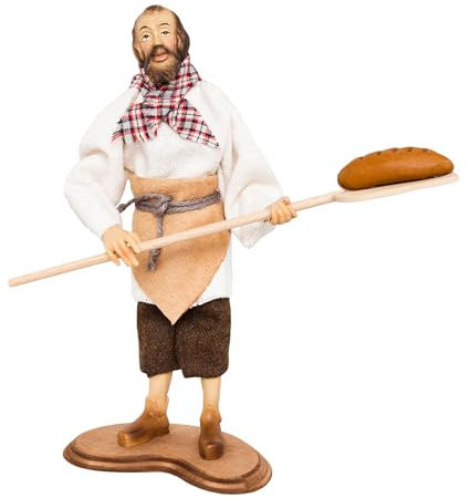 FRITZ COX RuCo - Bäcker David | Sammelfigur der Krippenserie RuCo | deutsche Handarbeit | bewegliche Ankleidekrippenfigur | hochwertige Stoffe | original FRITZ COX® Produkt