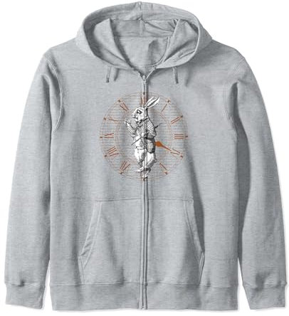 Weißes Kaninchen Vintage Uhr Steampunk T-Shirt Kapuzenjacke