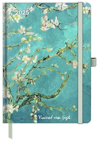 N NEUMANNVERLAGE - Vincent van Gogh 2025 ArtDiary, 16x22cm, Taschenkalender mit Banderole und Lesebändchen, Tasche für Visitenkarte