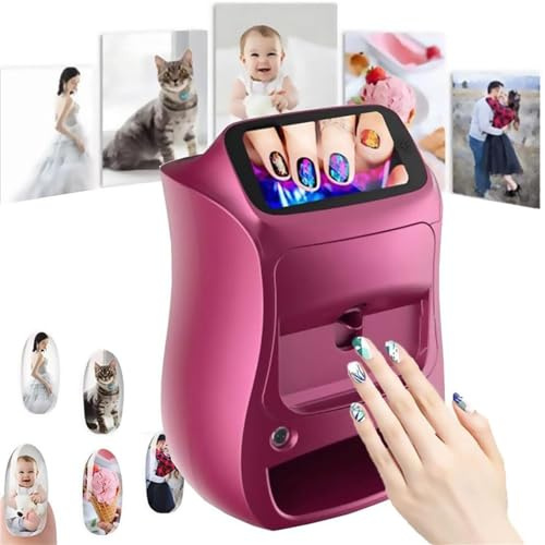 JIANGSS Imprimante à Ongles Automatique Intelligente 3D, imprimante 3D Nail Art, imprimante numérique Portable pour Nail Art, avec écran Tactile, Peinture en 10 Secondes, pour Studio de manucure
