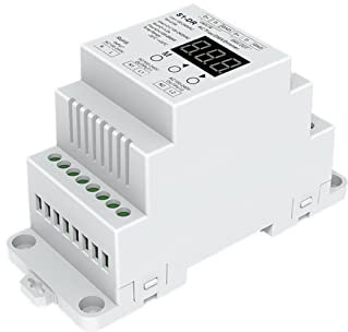 HEYBB Dimmer 220V DIN Rail AC 230V 110V 120V 288W 2 Channel Triac DMX Dimmer Dual Channel Output Silicon DMX 512 Controller S1-DR Switch dimmer