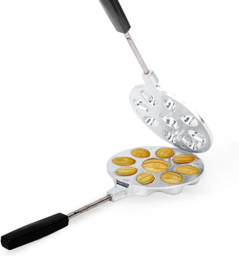 Yunir Stampo per Biscotti Alle Noci 2 Pezzi Facile da Usare, Versatile Stampo per Biscotti Oreshki Pesante, Strumento per Cuocere Dolci per Preparare Torte Alle Noci, Waffle e Biscotti