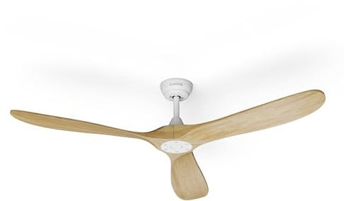 KLARSTEIN Ventilador de Techo Silencioso Smart 152 cm, Arce - Control Remoto, Voz y App, 6 Velocidades, Función Verano/Invierno, Motor DC Eficiente, Sin Luz, para Habitaciones hasta 30 m²
