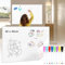 Joaecosmhui Tableau Blanc Auto-adhésif (20 x 30cm), Tableau Blanc Effacable Ultra-flexible avec 8 Marqueurs Effaçables, Facile à Coller et Décoller, Sans Résidu pour Plannings de Repas, Cuisine Liste