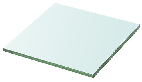 Kavolet 30x30 cm Glasboden Glasscheibe Glasplatte Glasregal Transparent Regalboden Glas Einlegeboden Glasablage für Badezimmer Wandregal Badablage 8 mm stärke