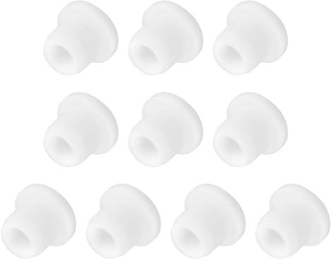 sourcing map 10 PCS Silicone Stopper Replacement Plug for Salt Shakers, 2/7in(8.3mm) Reusable Salt Shakers Hollow Stopper Sealing Plug for Flower Pot Pipe Oil Dispensers, White