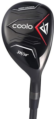COOLO High Launch Hybrid für durchschnittliche Golfer, Regulär/Serioren/Damen Flex, 3/4/5 Hybrid-Golfschläger, Rechts- und Linkshänder (#4, Damen, Rechts)