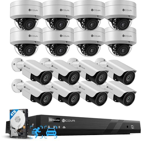 4COVR PoE 16 Camera Security System for Business with 4TB HDD, LYH54A5M1616