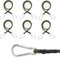 Spanngummi mit Karabiner, Expander, Gummispanner, für Sonnensegel, Tarps, Camping, Gepäck,60 cm Spanngurte,5 Stück