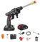 Cordless Pressure Washer, Portable Car Washer with 1 Rechargeable Batteries, 12V High Pressure Water Gun for Car/Floor/Garden Cleaning, 5M Hose, Free Soap Dispenser Bottle & Hard Carry Case