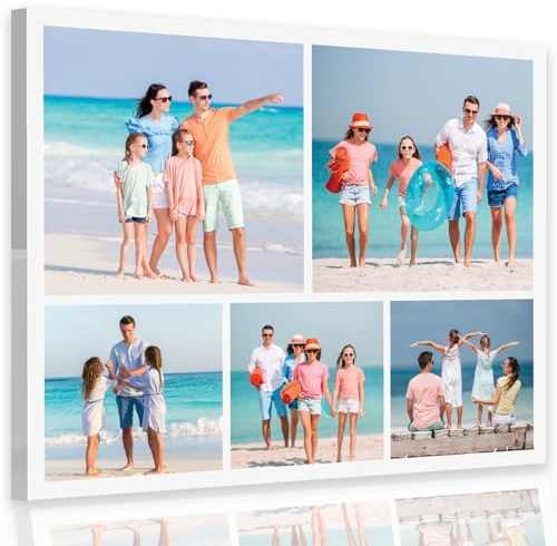 MAX SOLUTIONS Customised Collage Canvas Wall Art Home Decor Personalised Gifts Multi Photo Custom Print Family Portrait Anniversary Keepsake (Design 11, 18x24)