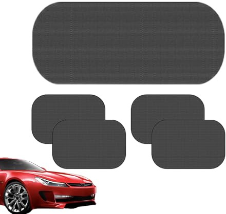 Sonnenschutzrollo für Autofenster, Sonnenvorhänge für Auto, reflektierend, 5 Stück, atmungsaktiv, abnehmbar, hitzebeständig, für Reisen nach hinten