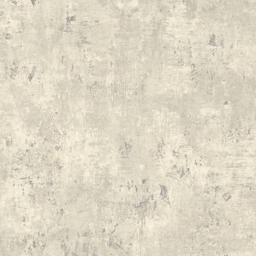 World of Wallpaper Soho Concrete, Textured Metallic, Grey/Silver (WOW168) | Easy to apply wallcovering, Minimalist, Modern, Heavyweight, Matte, Distressed, Bedroom, Kitchen, Hallway (10m x 53cm roll)