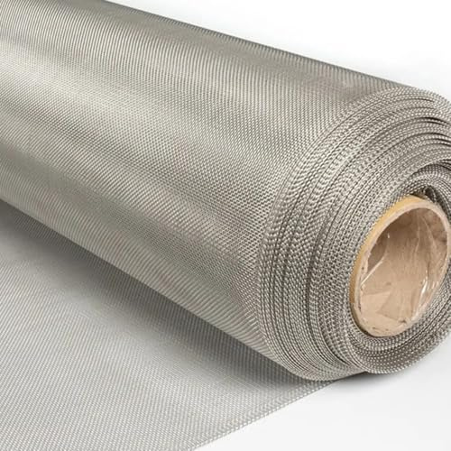 Stainless Steel Mesh Screen - Ultra-Fine Woven Wire Mesh Roll, Garden Window and Filling Cage Material, 304 Grade Heat Resistant Metal Mesh for Vent Filters, Insect Screens (200Mesh: 100x50cm)