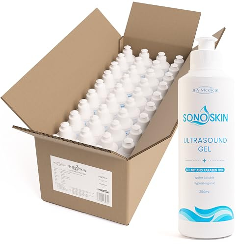 SONOSKIN Ultrasound Conductive Gel CIT, MIT and Paraben Free - Pack of 40 250ml Bottles