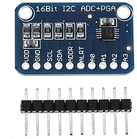 Headerbs 16-Bit-I2C-ADC-Modul, Hochpräziser Analog-Digital-Wandler, 860 Samples/Sekunde, Ideal für Mikrocontroller und Signalverarbeitung