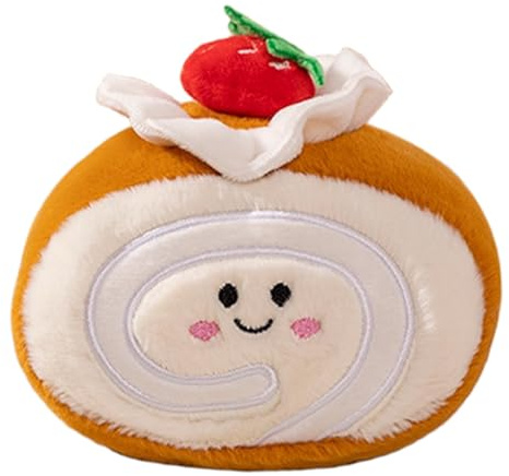 Générique Cake Plush – Plüschtier auf Rolle, Cartoon-Dessert, weiches Plüschtier mit einem Design von 14 cm | niedliches Spielzeug für und Erwachsene, unterstützt eine Anzeige zum Sammeln, enco