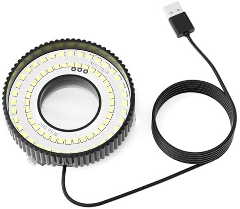 Gleichmäßig Leuchtende LED Ringleuchte Für Mikroskope Mit Einstellbarer Polarisation 72 Glühbirnen USB Betrieben Kompakt