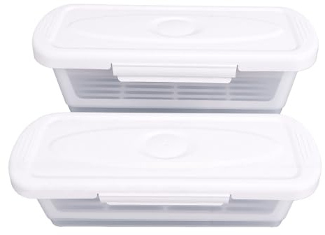 ZJchao Bol à Pâte Shaker Bol à Panure avec Plateau de Revêtement de Pâte 2 Pièces Récipients Imbriqués avec Couvercle en PP Anti-fuite Plateau à Panure à L'intérieur pour Poulet