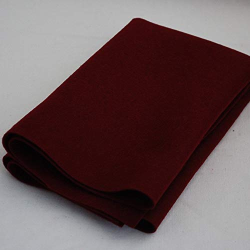 100% Pure Wool Felt Fabric - 1mm Thick - Wine Red - 40cm x 50cm