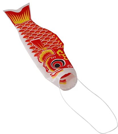 Sharplace Japanische Karpfen Fahne Koinobori Windsack Dekoration - Rot, 150cm