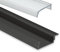 LED-Gigant PL 8 Subra Schwarz Pulverbeschichtigt mit Abdeckung 2 Meter Klar