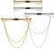 Andux Zone Herren Kragenclip Set mit Silber Tone Gold Tone Kettenstil NSLJJ-01 (4 Stück)