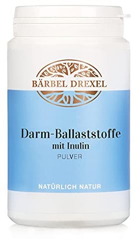 BÄRBEL DREXEL® Darm-Ballaststoffe mit Inulin Pulver, Natürliches Prebiotisches Ballaststoff-Pulver, Zichorienwurzel (180g) 100% Vegane Herstellung Deutschland Darmflora, Blutzuckerspiegel