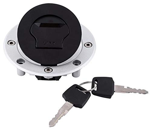 Tankdeckel, Qiilu Aluminium Gas Tankdeckel mit 2 Tasten für SUZUKI GSXR 600 750 für Hayabusa GSXR1300