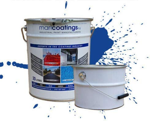marlcoatings Heavy Duty Hardwearing Polyurethane Concrete Industrial (20L Dark Blue) Semi Gloss Floor Paint, Great for Garages, Car showrooms, Factories and Many other uses.