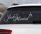 ADECNS Decalcomanie per auto con scritta Just Married, in vinile, per finestre, chiesa, matrimonio, anniversario, decorazioni bianche