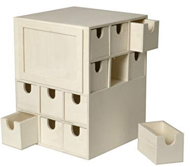 Artemio 17 x 17 x 22 cm Wooden Cube Advent Calendar