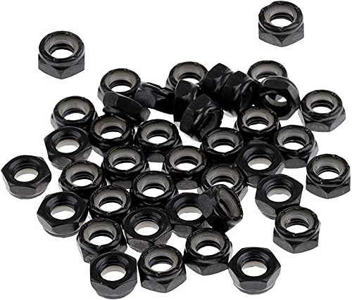 Scalewbin 50 StüCk Robuste Skateboard Longboard Achsen Achs Muttern Hardware Schwarz Skateboard Achsen Achsen Muttern
