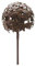 Wunderschöner & Hochwertiger Gartenstecker – Rost Blume/Blumenstecker – Große Auswahl – Edelrost Dekoblume – Metall Gartendeko (Allium 3D - Ø 16cm)