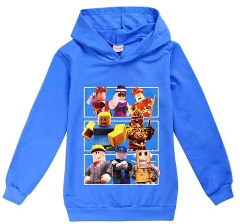 ALAMing Boy Unspeakable Hoodie Long Sleeve Top Tee Games Family Cotton Pullover (blue, 8-9years)