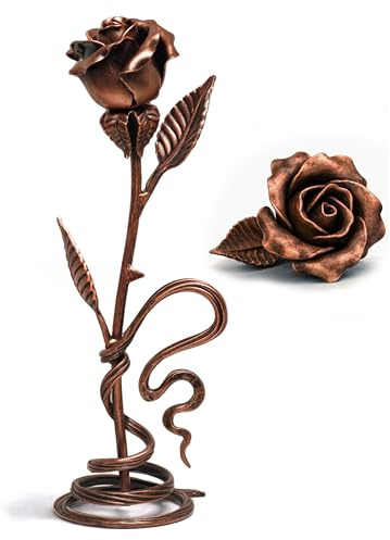 MetalArt Copper Rose (Rose + Stand)