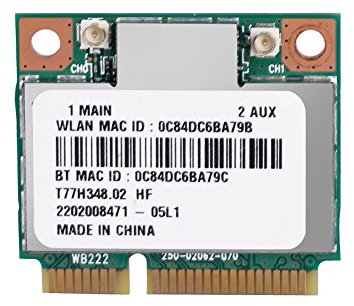 AR5B22 WIFI Card, Dual Band 2.4G/5Ghz 300Mbps Bluetooth 4.0 Mini PCI-E Wireless Network Card for Laptops