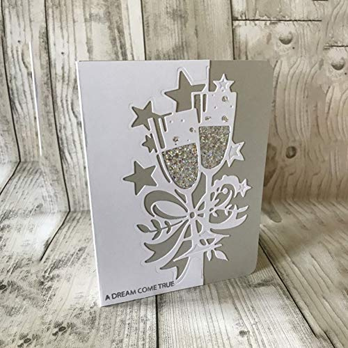 YunTrip Stanzformen für Kartenherstellung, Weinglas-Metall-Stanzschablonen für DIY, Scrapbooking, Fotoalbum, Papier, dekoratives Handwerk, Grußkarten/Einladung