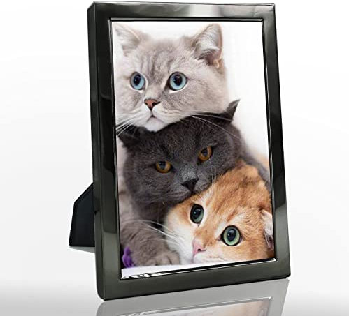 DECANIT Bilderrahmen, Metall, 20,3 x 25,4 cm, Schwarz