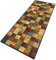 Teppich Wohnzimmer KüChenläUfer rutschfest Geometrische Muster Kurzflor 6mm rutschfest & leicht abwaschbar für Wohnzimmer, Flur, Büro, Schlafzimmer, Küche, Esszimmer gekettelt - 80x300cm
